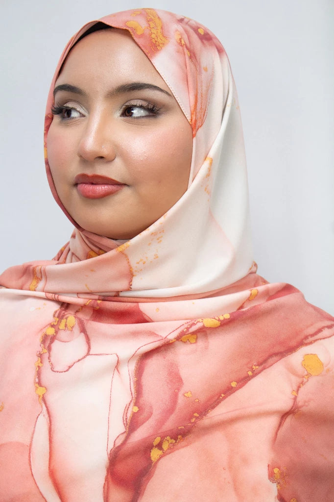 Aquarel print hijab - Print hoofddoek | byOumich byOumich