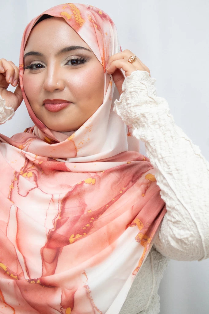 Aquarel print hijab - Print hoofddoek | byOumich byOumich