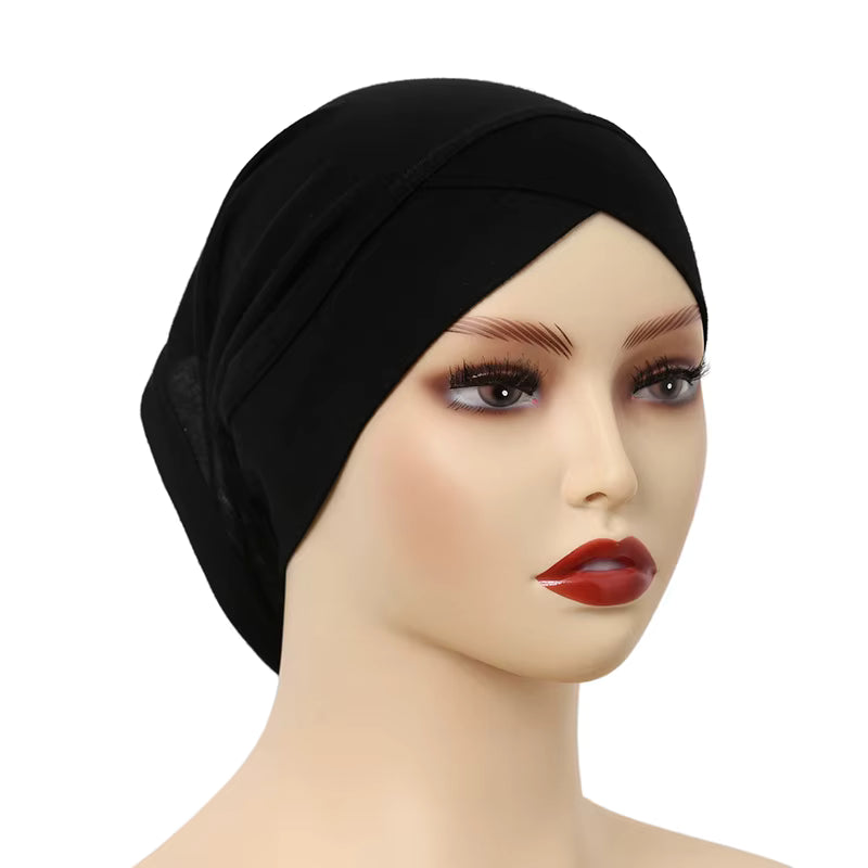 crossed underscarf in soft black