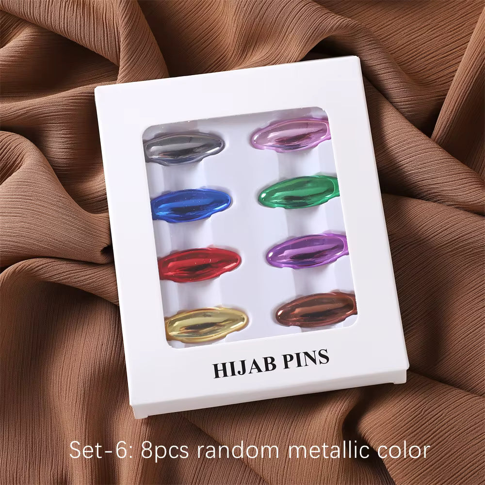 Hijab pins with bright colors