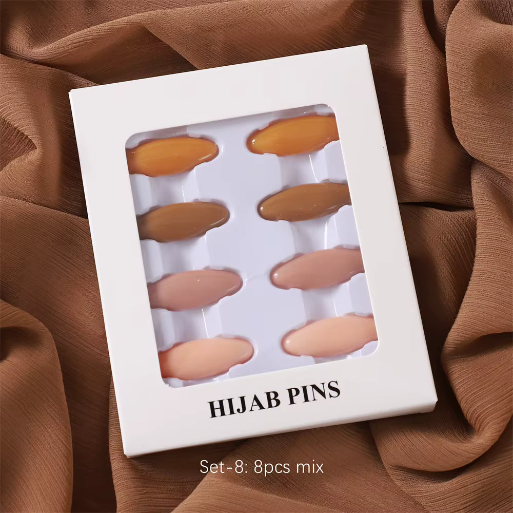 hijab pins pink and orange